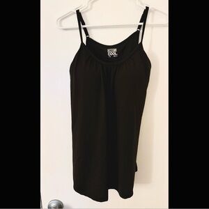 32 Degrees Black Cami Top With Built In Bra Sz M EUC